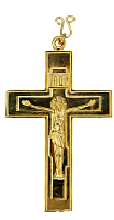 2.10.0166лп Крест латунный в позолоте с литьевым распятием