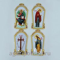2.7.0654лп-К Набор икон на митру в позолоте