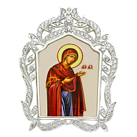 2.7.0468л Икона на митру латунная со вставками посеребренная