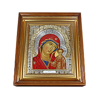 2.14.0096п Икона настенная серебряная - Богородица Казанская
