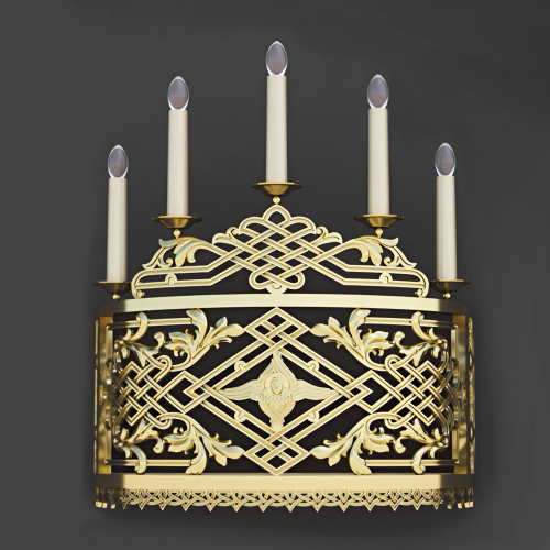 5.7.2977лм Бра церковное на 5 свечей