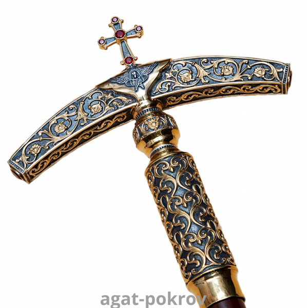 ( 2.7.1582лпр )( Жезл )( Юв. Сплав ) (с красными камнями)